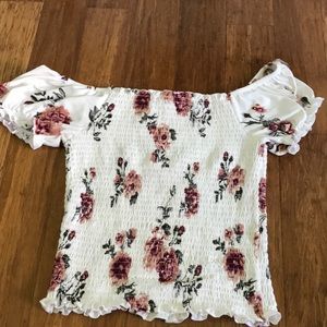 Orange kiss brand ribbed shirt, size M,